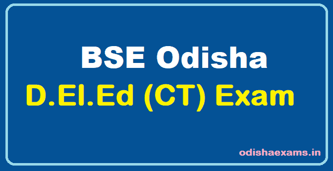 BSE Odisha D.El.Ed Exam Time Table, Result