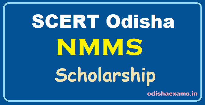 Odisha NMMS Scholarship application form, admit card, result