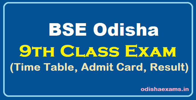 9th Class Exam Odisha